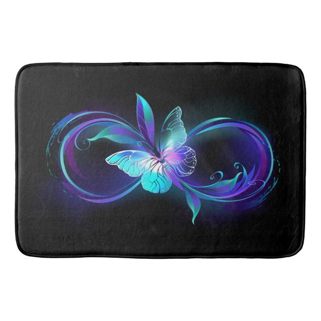 Glowing Infinity with Magic Butterfly Bath Mat (Front)