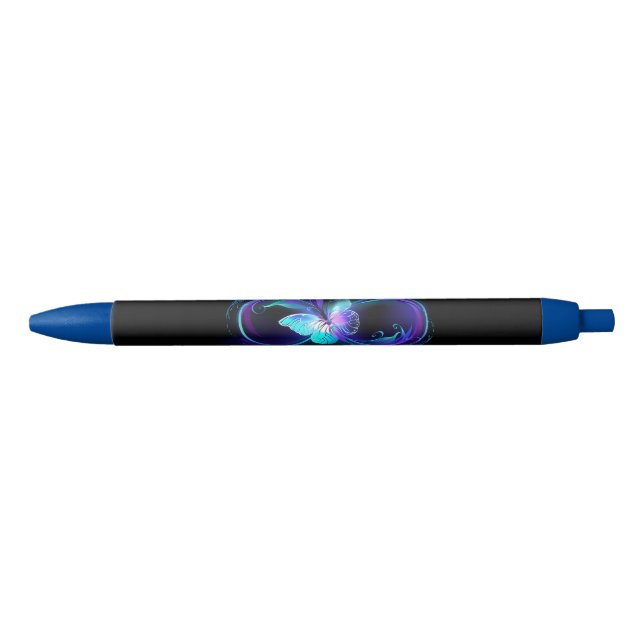 Glowing Infinity with Magic Butterfly Black Ink Pen (Front)