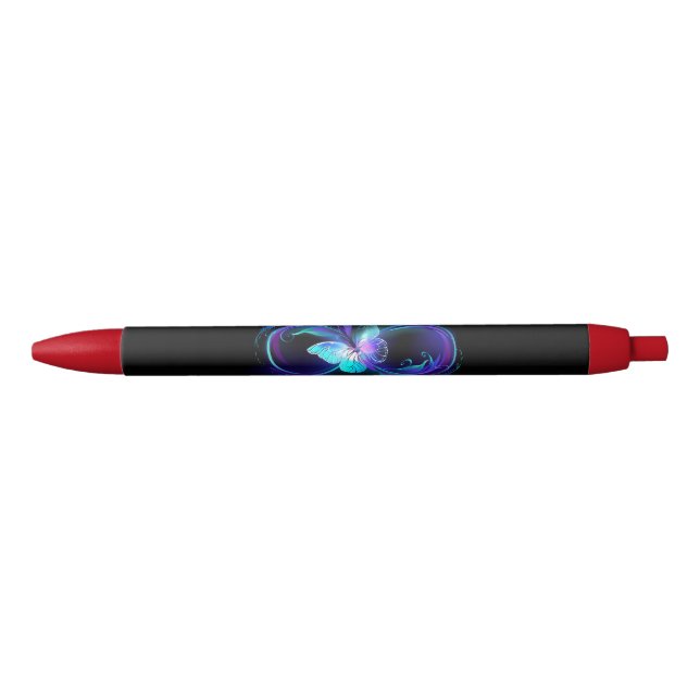 Glowing Infinity with Magic Butterfly Black Ink Pen (Front)