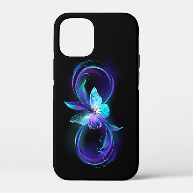 Glowing Infinity with Magic Butterfly Case-Mate iPhone Case (Back)