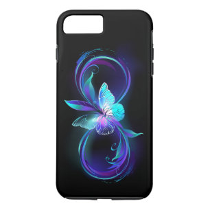 Glowing Infinity with Magic Butterfly iPhone 8 Plus/7 Plus Case