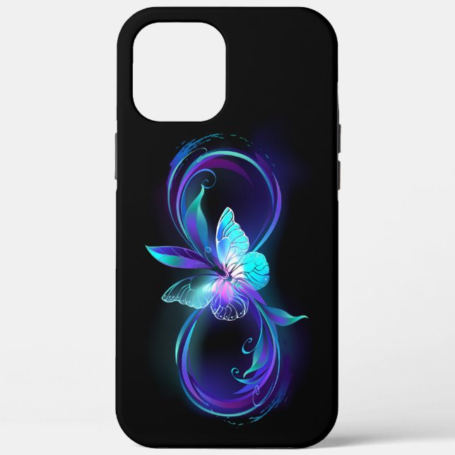 Glowing Infinity with Magic Butterfly Case-Mate iPhone Case (Back)