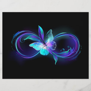 Glowing Infinity with Magic Butterfly Custom Letterhead