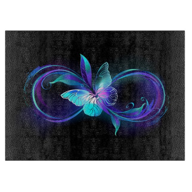Glowing Infinity with Magic Butterfly Cutting Board (Front)