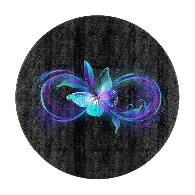 Glowing Infinity with Magic Butterfly Cutting Board (Front)