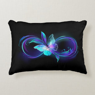Glowing Infinity with Magic Butterfly Decorative Cushion