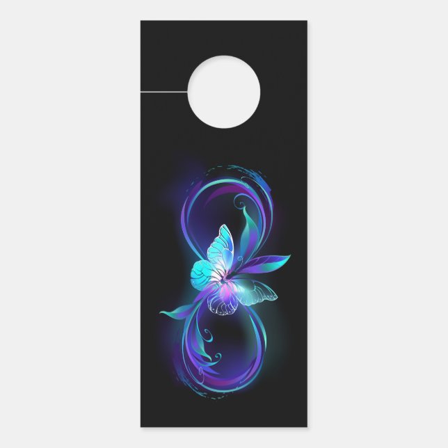 Glowing Infinity with Magic Butterfly Door Hanger (Front)