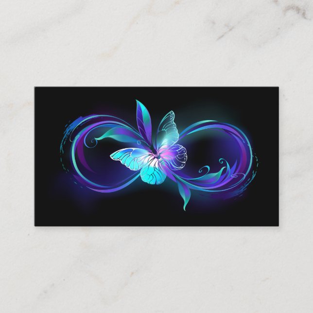 Glowing Infinity with Magic Butterfly Enclosure Card (Front)
