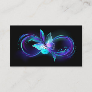 Glowing Infinity with Magic Butterfly Enclosure Card