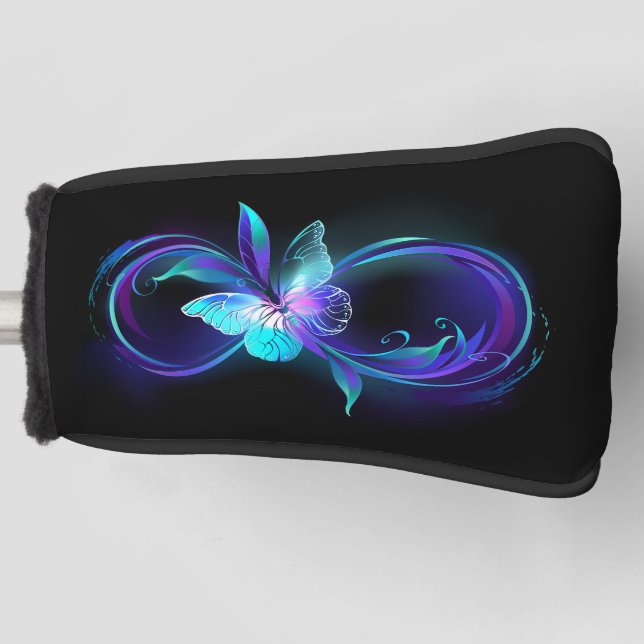 Glowing Infinity with Magic Butterfly Golf Head Cover (Front)