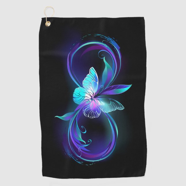 Glowing Infinity with Magic Butterfly Golf Towel (Front)