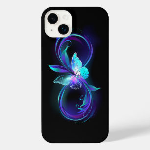 Glowing Infinity with Magic Butterfly iPhone 14 Plus Case