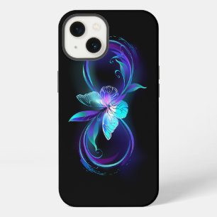 Glowing Infinity with Magic Butterfly iPhone 13 Case