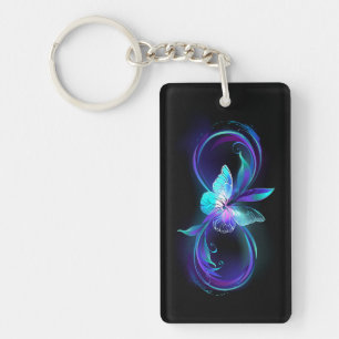 Glowing Infinity with Magic Butterfly Key Ring