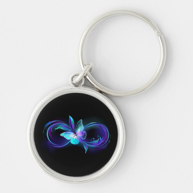Glowing Infinity with Magic Butterfly Key Ring (Front)