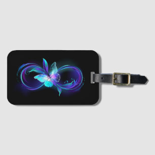 Glowing Infinity with Magic Butterfly Luggage Tag