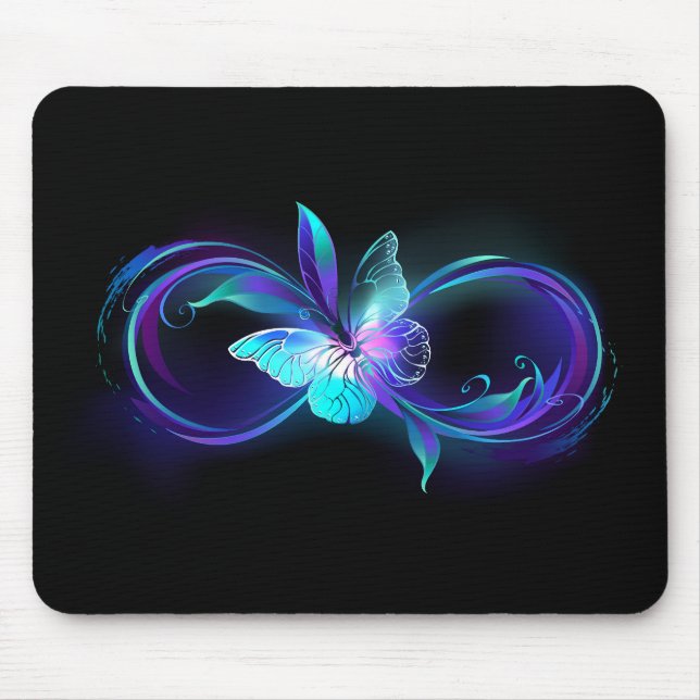 Glowing Infinity with Magic Butterfly Mouse Mat (Front)