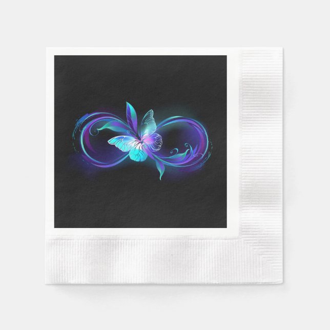 Glowing Infinity with Magic Butterfly Napkin (Front)
