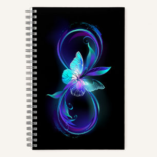 Glowing Infinity with Magic Butterfly Notebook