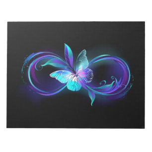 Glowing Infinity with Magic Butterfly Notepad