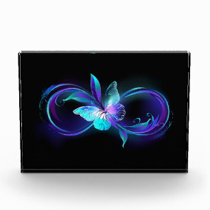 Glowing Infinity with Magic Butterfly Photo Block