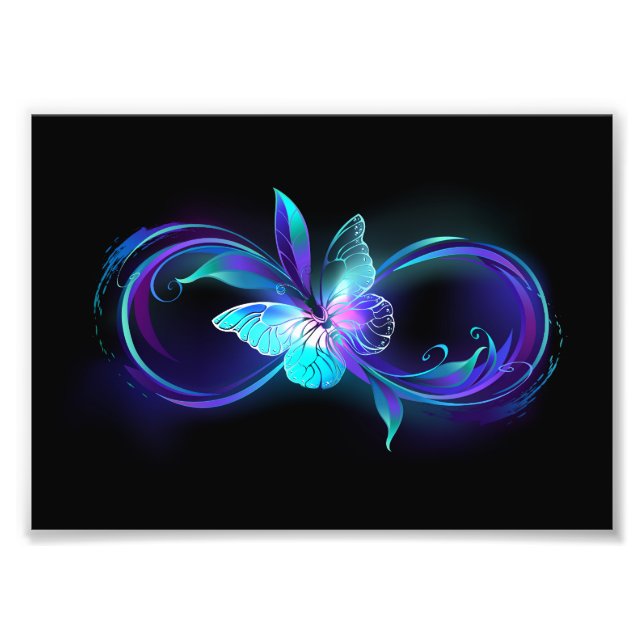 Glowing Infinity with Magic Butterfly Photo Print (Front)