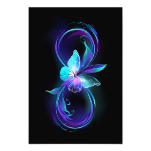 Glowing Infinity with Magic Butterfly Photo Print