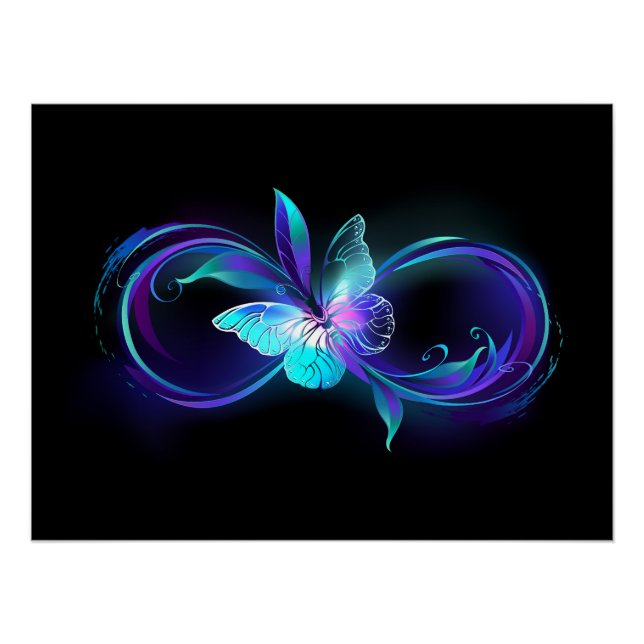 Glowing Infinity with Magic Butterfly Poster (Front)