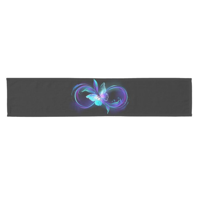 Glowing Infinity with Magic Butterfly Short Table Runner (Horizontal)