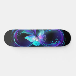 Glowing Infinity with Magic Butterfly Skateboard