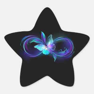 Glowing Infinity with Magic Butterfly Star Sticker