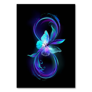 Glowing Infinity with Magic Butterfly Table Number