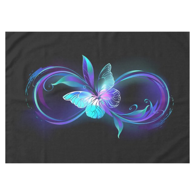 Glowing Infinity with Magic Butterfly Tablecloth (Front (Horizontal))