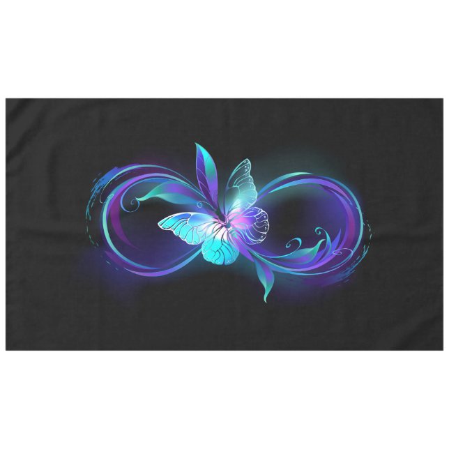 Glowing Infinity with Magic Butterfly Tablecloth (Front (Horizontal))