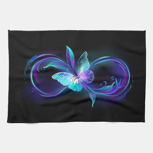 Glowing Infinity with Magic Butterfly Tea Towel (Horizontal)