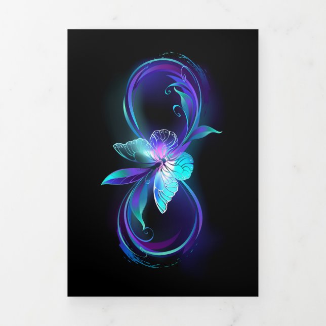 Glowing Infinity with Magic Butterfly Tri-Fold Announcement (Cover)