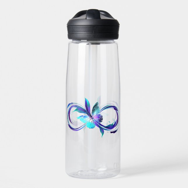 Glowing Infinity with Magic Butterfly Water Bottle (Front)