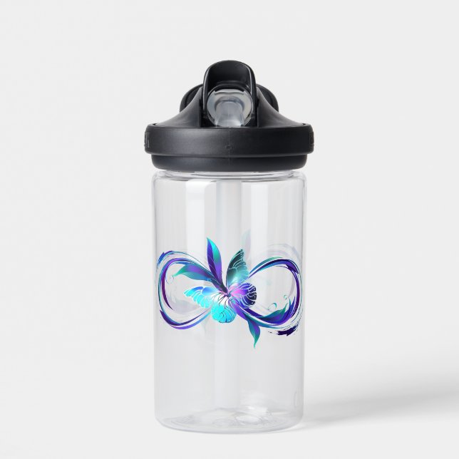 Glowing Infinity with Magic Butterfly Water Bottle (Front)