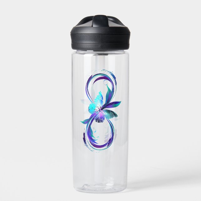 Glowing Infinity with Magic Butterfly Water Bottle (Front)