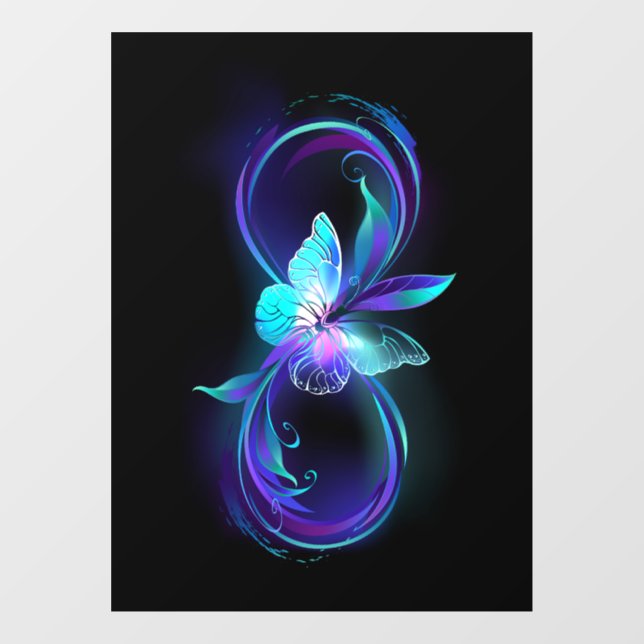 Glowing Infinity with Magic Butterfly Window Cling (Sheet)