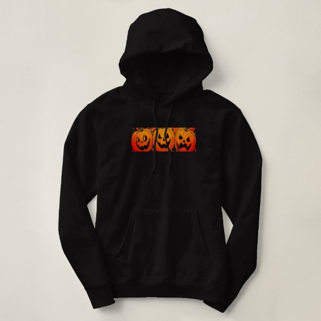 Glowing Jack-o’-Lantern Comfort Hoodie (Design Front)