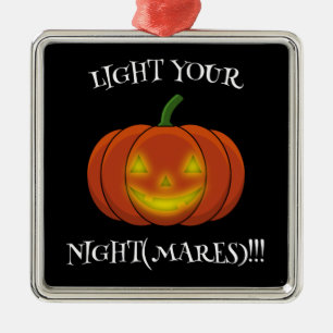 Glowing Jack-o'-Lantern - Light Your Nightmares Metal Tree Decoration