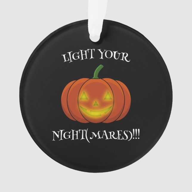Glowing Jack-o'-Lantern - Light Your Nightmares Ornament (Front)