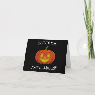Glowing Jack-o'-Lantern - Light Your Nightmares Thank You Card