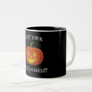 Glowing Jack-o'-Lantern - Light Your Nightmares Two-Tone Coffee Mug