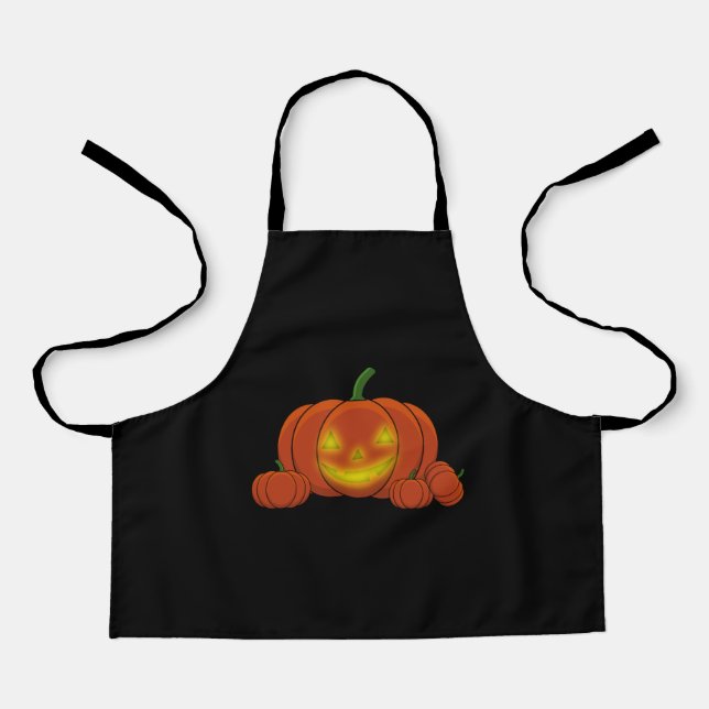 Glowing Jack-o'-Lantern Pumpkin Apron (Front)