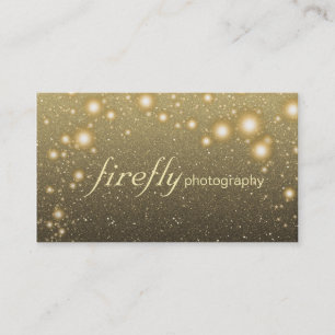 Glowing Jar Of Fireflies Night Stars Black Back Business Card
