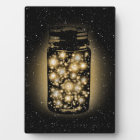 Glowing Jar Of Fireflies With Night Stars