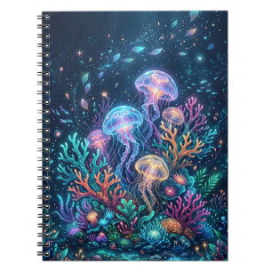 Glowing Jellyfish Fantasy Underwater Ocean Notebook