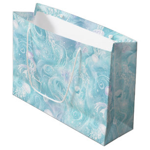 Glowing Jellyfish Ocean Pattern Large Gift Bag